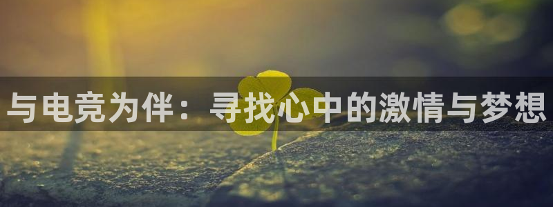 南宫电竞官网：与电竞为伴：寻找心中的激情与梦想